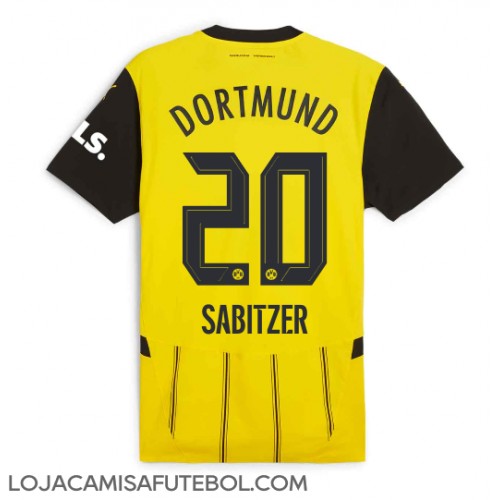 Camisa de Futebol Borussia Dortmund Marcel Sabitzer #20 Equipamento Principal 2024-25 Manga Curta